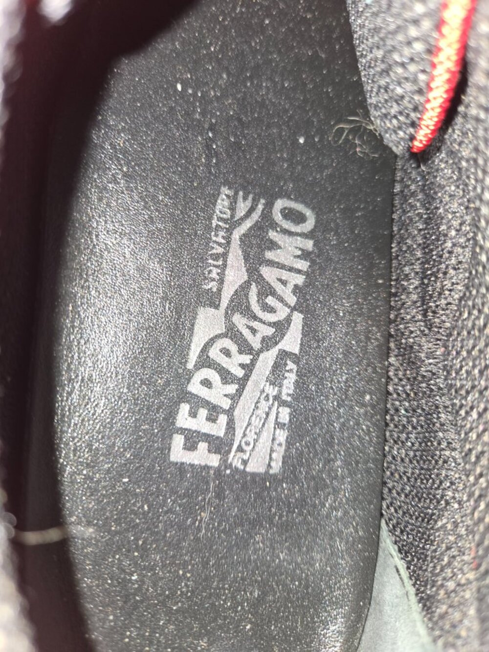 Salvatore Ferragamo Sport Red & Black Suede Mesh Sneakers Women's US 9 EU 39.5 - Picture 3 of 9